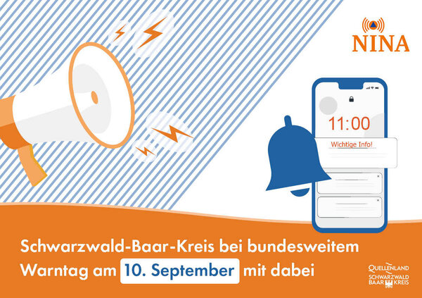 Bundesweiter Warntag am 10. September - Auch im Schwarzwald-Baar-Kreis schrillt das Handy