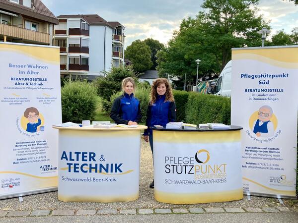 Marktstand auf dem Wochenmarkt in Donaueschingen