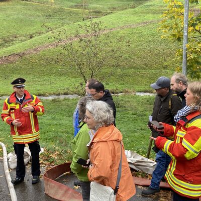 250 Einsatzkrfte bten Notfalleinsatz an der Linachtalsperre in Vhrenbach