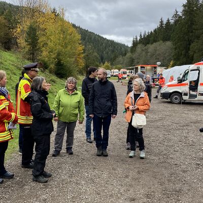 250 Einsatzkrfte bten Notfalleinsatz an der Linachtalsperre in Vhrenbach