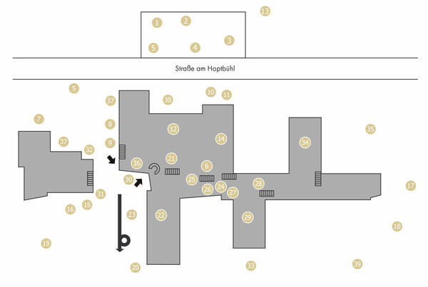 Leitsystem Tag der offenen Tür Am Hoptbühl 2 Erdgeschoss