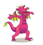 Drache pink Bewegungspass