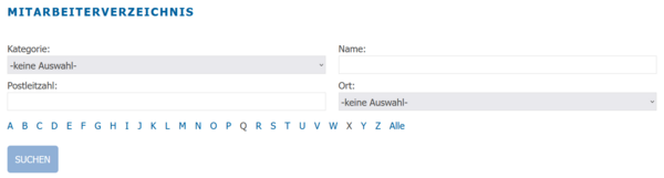 Mitarbeiterverzeichnis Suche