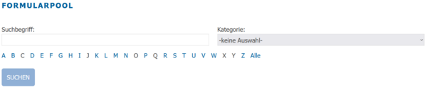 Formularpool Suche