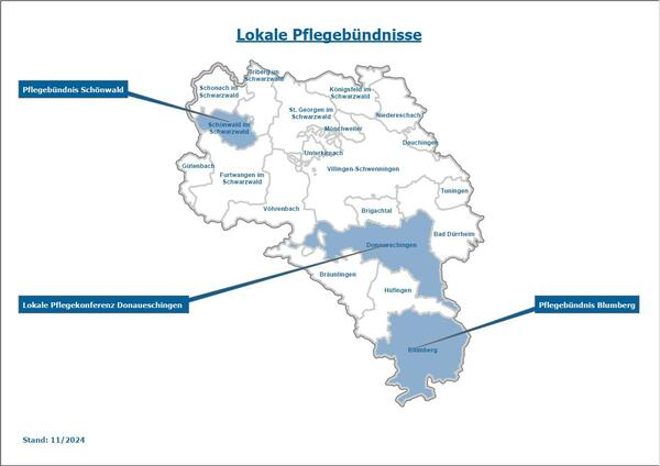 Karte Pflegebündnisse