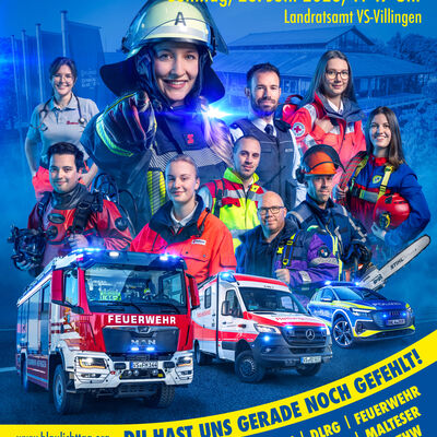 Blaulichttag 2026 Plakat mit dem Hauptmotiv